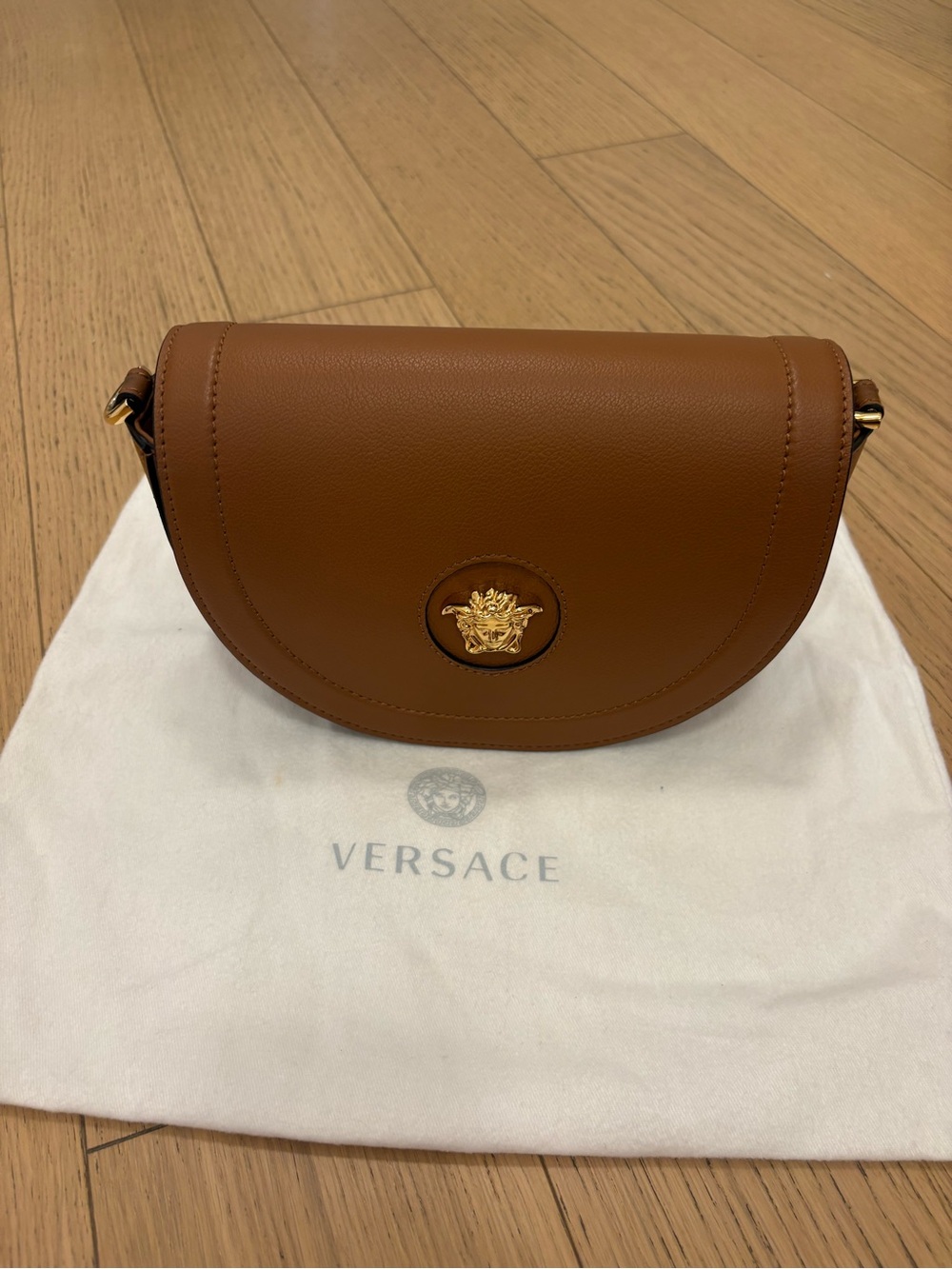 Versace Half Moon La Medusa Crossbody Bag - Picture 2 of 12